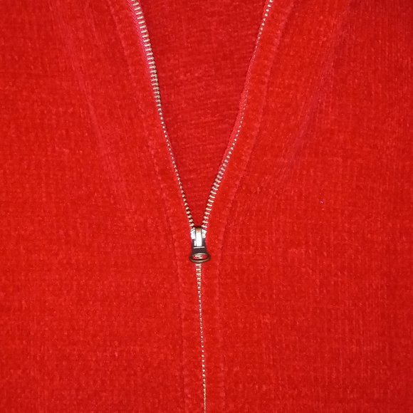 Designers Original Studio Red Zip Up Cardigan - Picture 7 of 8